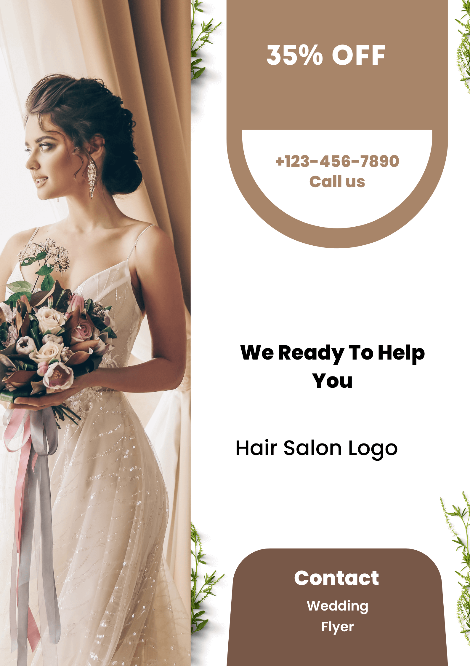 Bridal hairstyling flyer