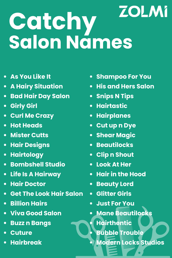Сatchy salon names examples