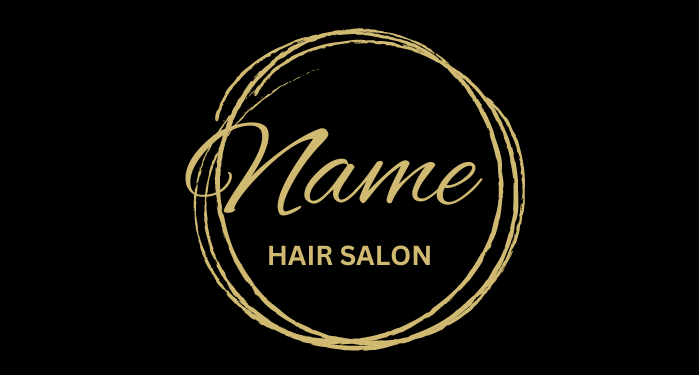 Classy hair salon logo example