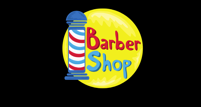 Creative barber shop logo design