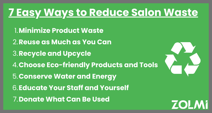 7 easy ways to reduce salon waste