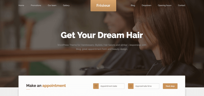 hair salon premium wordpress theme