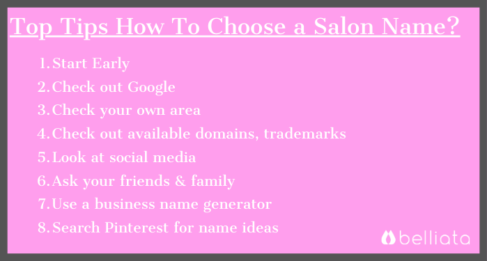How to choose a cute salon name