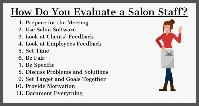 How do you evaluate a salon staff