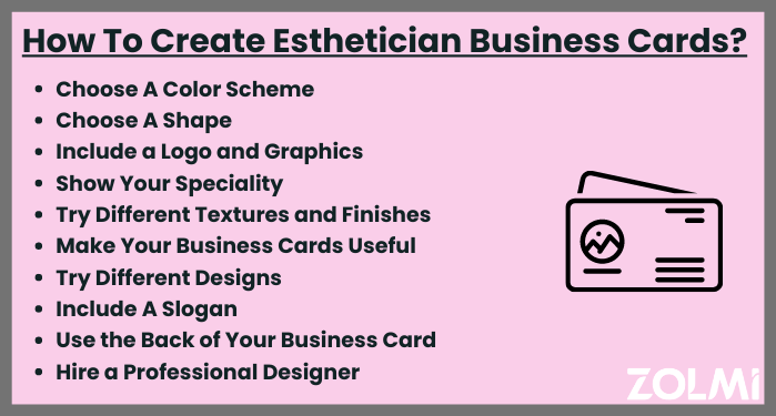 How to create esthetician business cards?