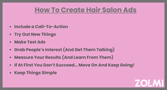 How To Create Hair Salon Ads