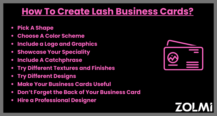 How to create lash business cards