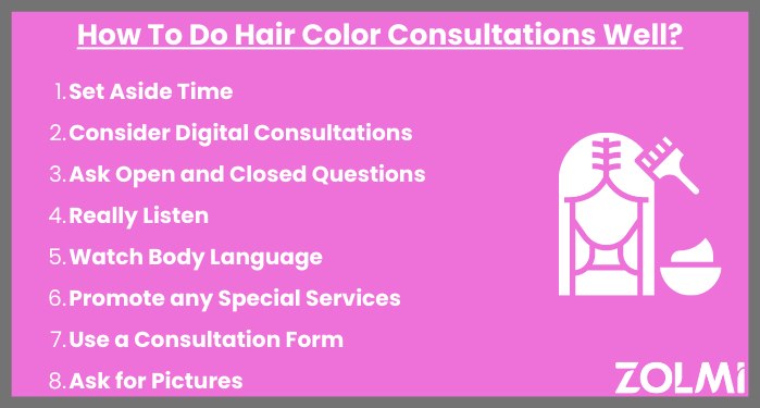 How to do hair color consultations well