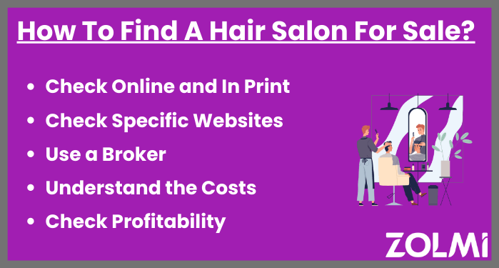 How to find a hair salon for sale?