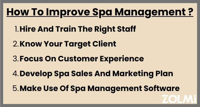 How to improve spa management