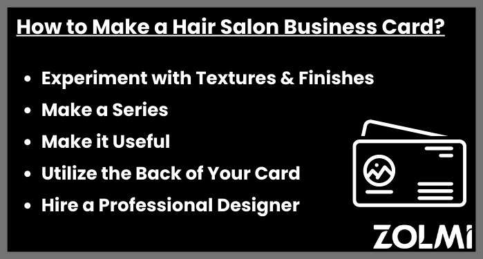 How to make a hair salon business card?