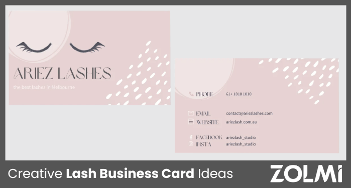 Creative Lash Business Card Ideas