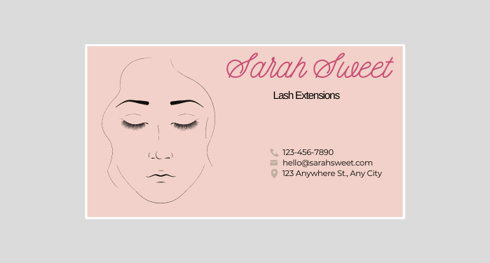 Lash Extensions Business Cards