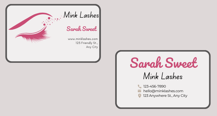 Mink Lash Business Cards