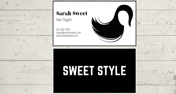 Modern Hair Stylist Business Cards
