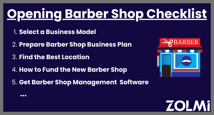 Opening barber shop checklist