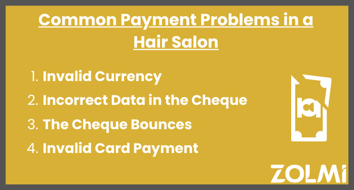 How to deal with problems that may occur with payments in a salon