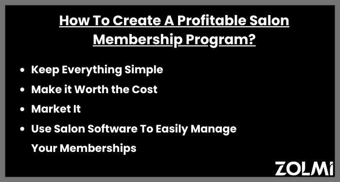 How to create A profitable salon membership program