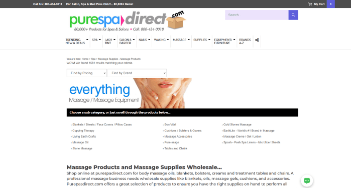 Massage supplies wholesale recommendation