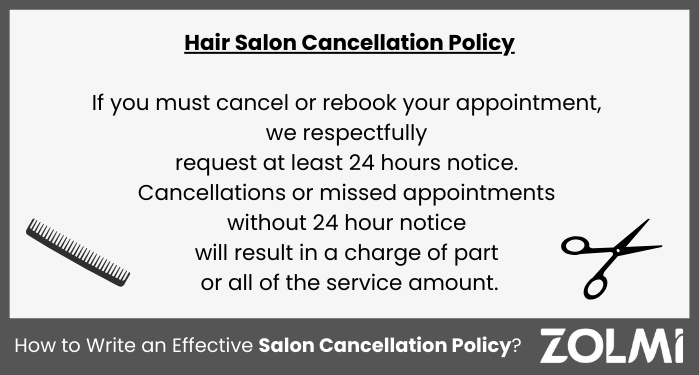 salon cancellation policy