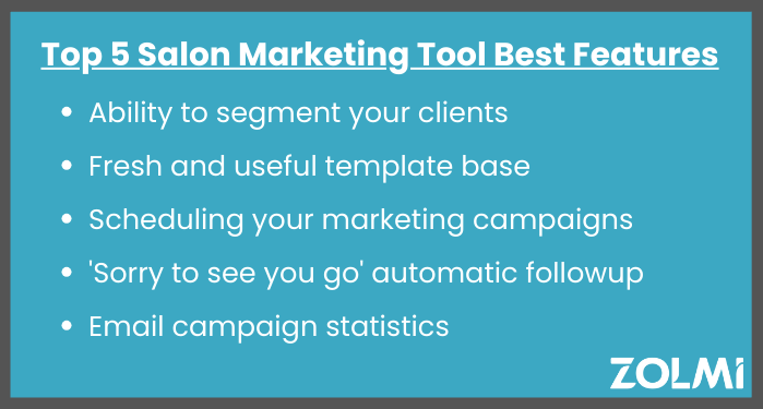 Salon Email Marketing Tool Features