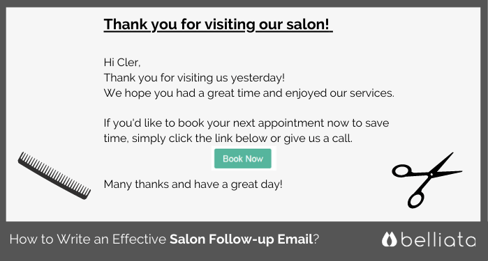 Salon Follow-up Email