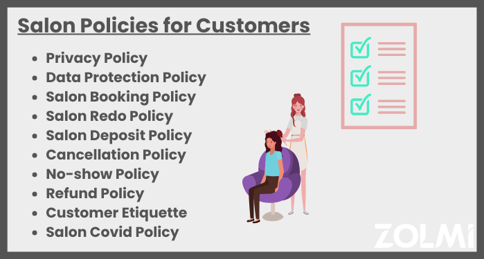 salon policies for customers
