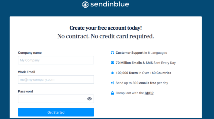 send in blue app