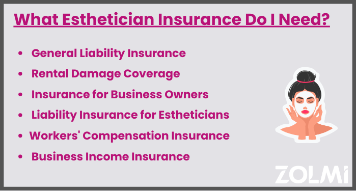 What esthetician insurance do I need?