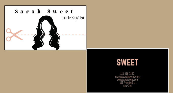 Unique Hair Stylist Business Cards