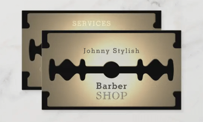 Urban barber business card